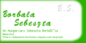 borbala sebeszta business card